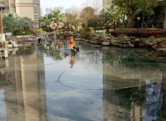 陆河景观池淤泥清理